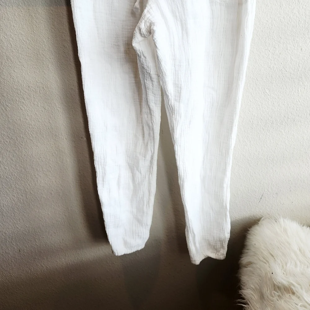 XIRENA WHITE JUMPSUIT ADJUSTABLE STRAPS WAIST STRAND WOMENS SIZE MEDIUM - Picture 13 of 16
